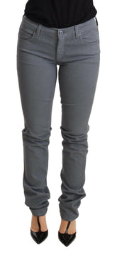 Ermanno Scervino Gray Low Waist Skinny Slim Trouser Cotton Jeans -   -  Ermanno Scervino.